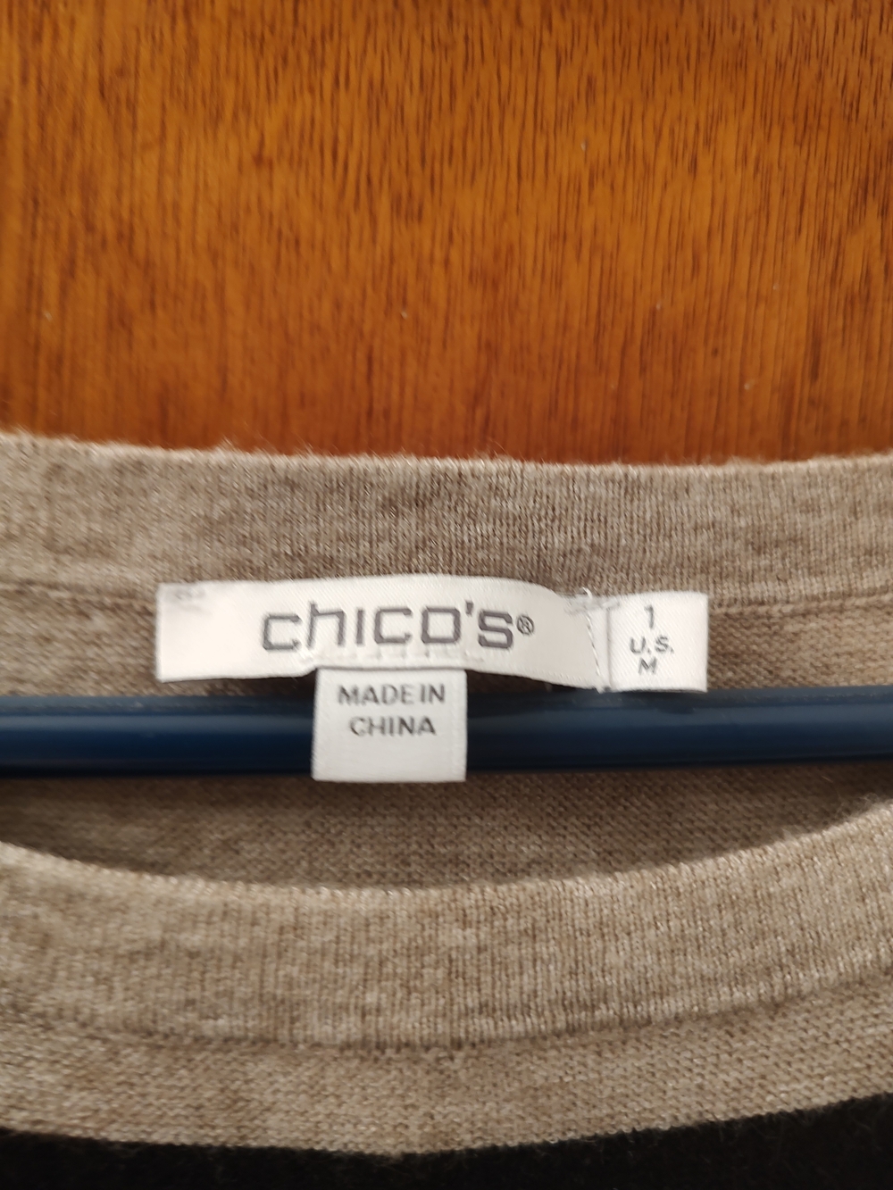 Chico's Neutral Beige Crewneck Sweater